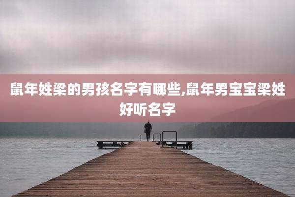 鼠年姓梁的男孩名字有哪些,鼠年男宝宝梁姓好听名字