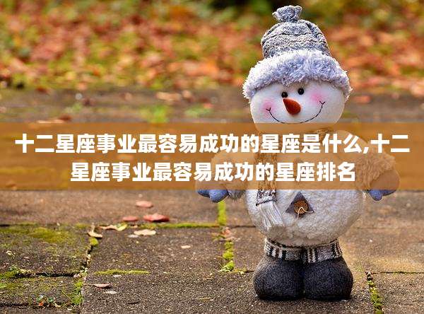 十二星座事业最容易成功的星座是什么,十二星座事业最容易成功的星座排名
