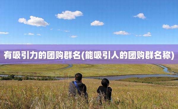 有吸引力的团购群名(能吸引人的团购群名称)