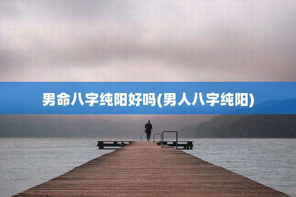男命八字纯阳好吗(男人八字纯阳)