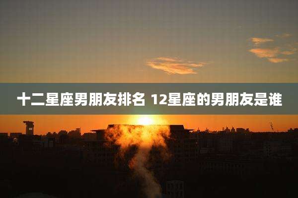 十二星座男朋友排名 12星座的男朋友是谁