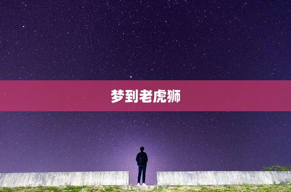 梦到老虎狮