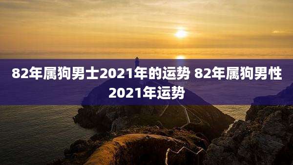 82年属狗男士2021年的运势 82年属狗男性2021年运势