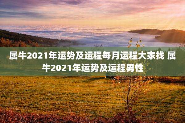 属牛2021年运势及运程每月运程大家找 属牛2021年运势及运程男性