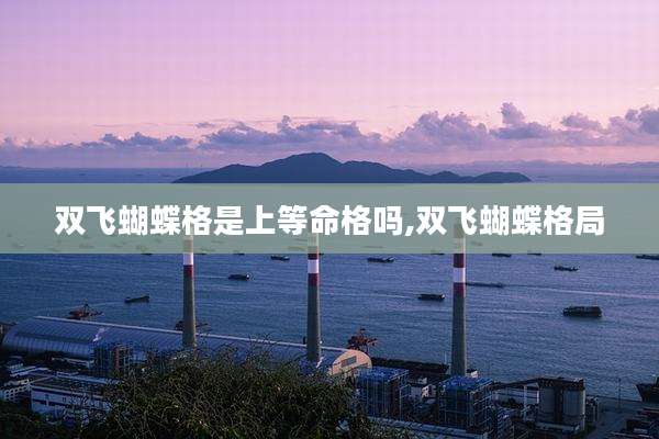 双飞蝴蝶格是上等命格吗,双飞蝴蝶格局