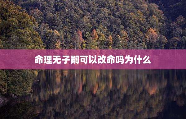 命理无子嗣可以改命吗为什么