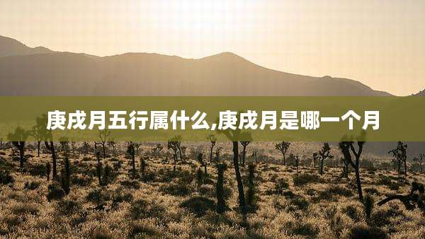 庚戌月五行属什么,庚戌月是哪一个月