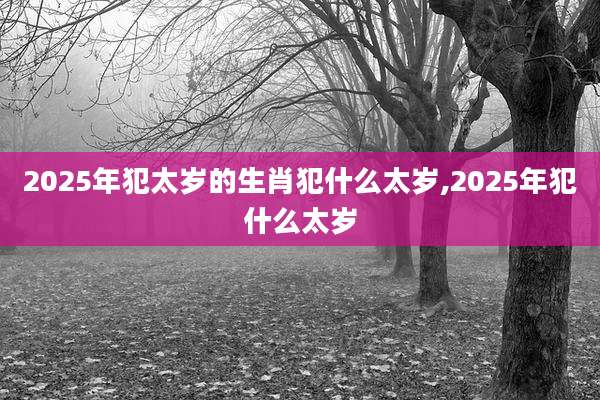 2025年犯太岁的生肖犯什么太岁,2025年犯什么太岁