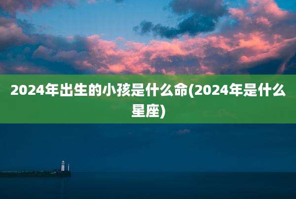 2024年出生的小孩是什么命(2024年是什么星座)
