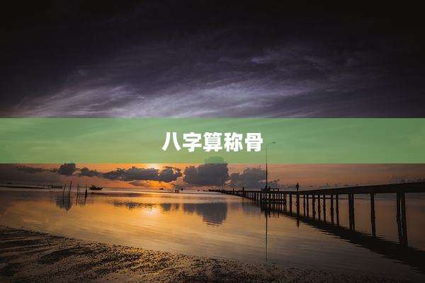 八字算称骨
