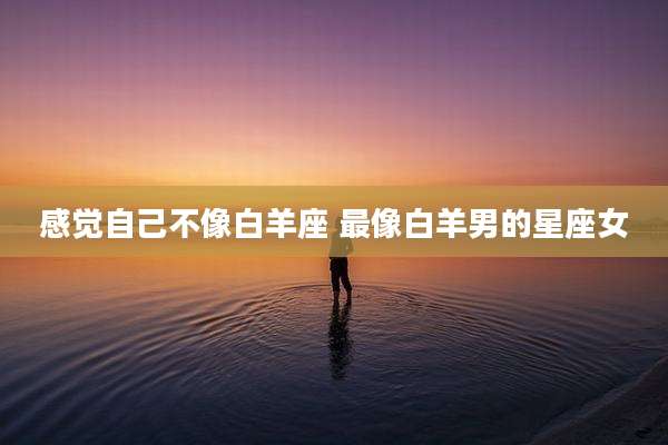 感觉自己不像白羊座 最像白羊男的星座女