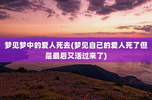 梦见梦中的爱人死去(梦见自己的爱人死了但是最后又活过来了)