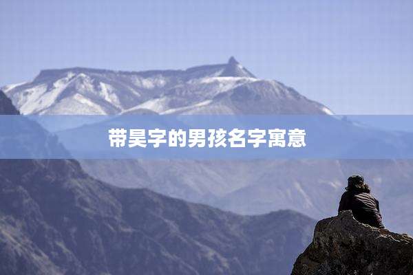 带昊字的男孩名字寓意