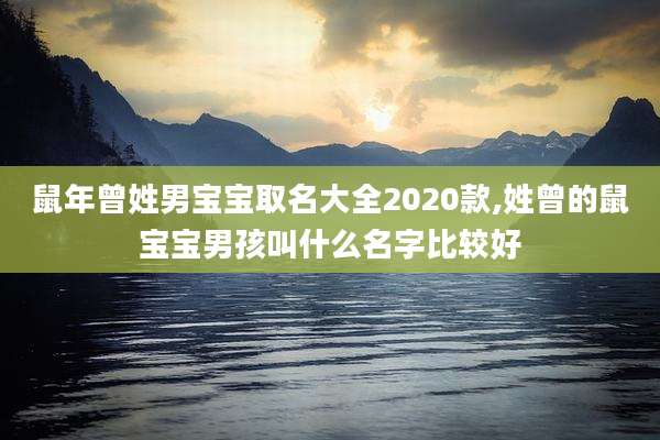鼠年曾姓男宝宝取名大全2020款,姓曾的鼠宝宝男孩叫什么名字比较好