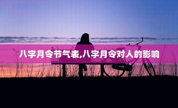 八字月令节气表,八字月令对人的影响