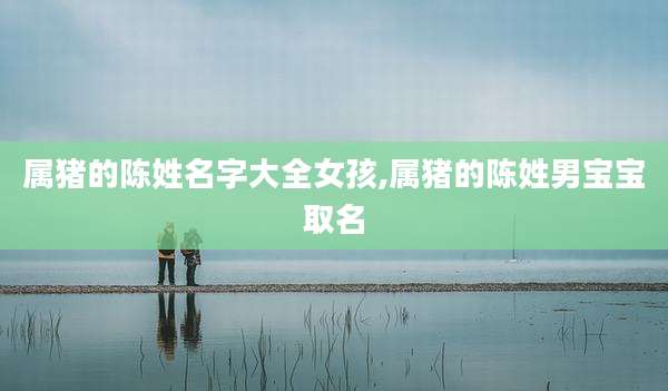 属猪的陈姓名字大全女孩,属猪的陈姓男宝宝取名