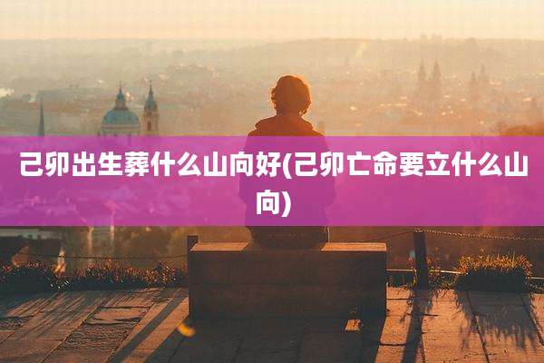 己卯出生葬什么山向好(己卯亡命要立什么山向)