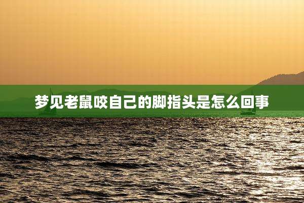 梦见老鼠咬自己的脚指头是怎么回事