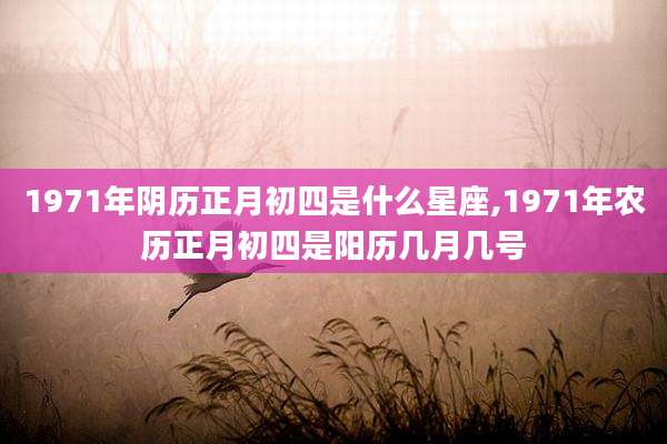1971年阴历正月初四是什么星座,1971年农历正月初四是阳历几月几号