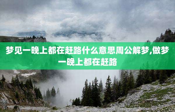 梦见一晚上都在赶路什么意思周公解梦,做梦一晚上都在赶路