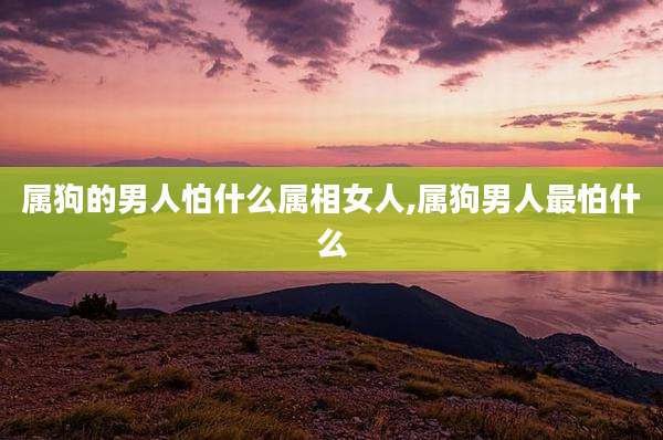 属狗的男人怕什么属相女人,属狗男人最怕什么