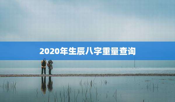 2020年生辰八字重量查询