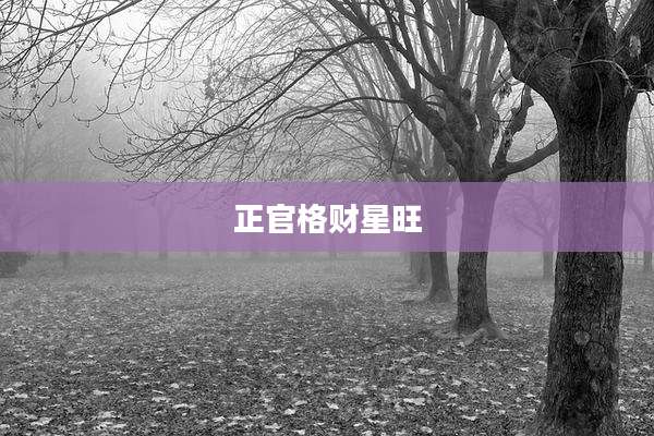 正官格财星旺