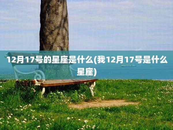 12月17号的星座是什么(我12月17号是什么星座)