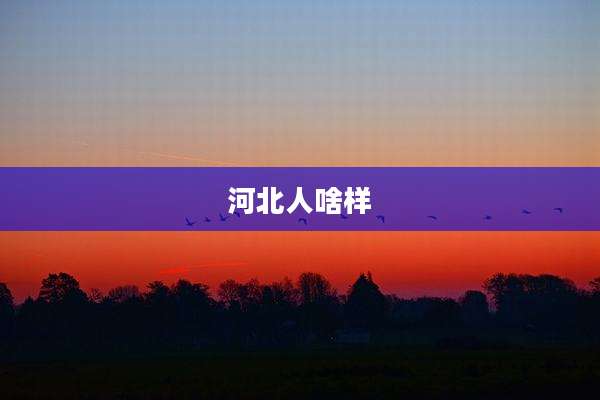 河北人啥样