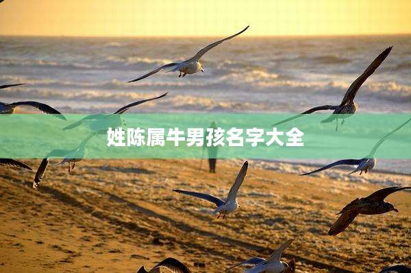 姓陈属牛男孩名字大全
