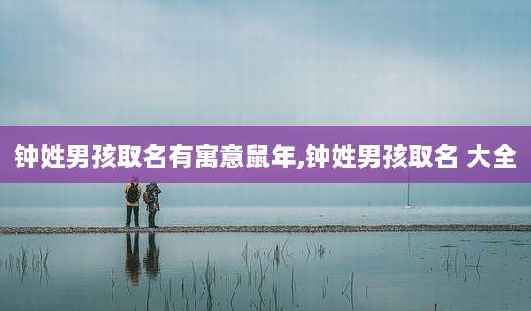 钟姓男孩取名有寓意鼠年,钟姓男孩取名 大全