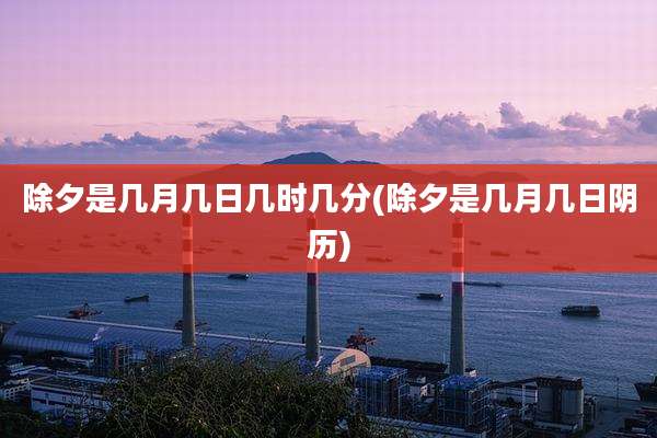 除夕是几月几日几时几分(除夕是几月几日阴历)