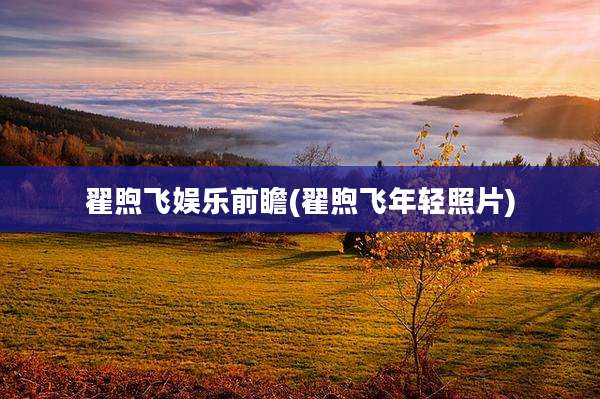 翟煦飞娱乐前瞻(翟煦飞年轻照片)