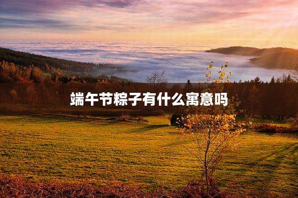端午节粽子有什么寓意吗