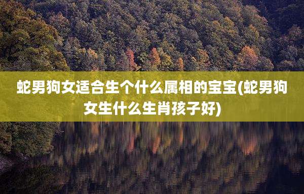 蛇男狗女适合生个什么属相的宝宝(蛇男狗女生什么生肖孩子好)