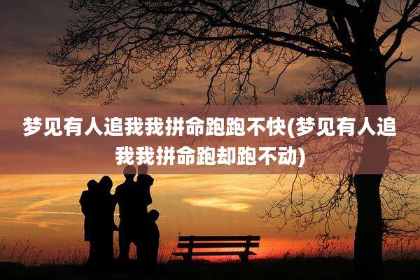 梦见有人追我我拼命跑跑不快(梦见有人追我我拼命跑却跑不动)