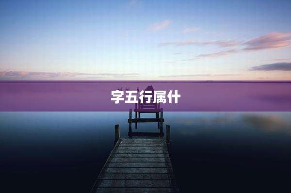 字五行属什