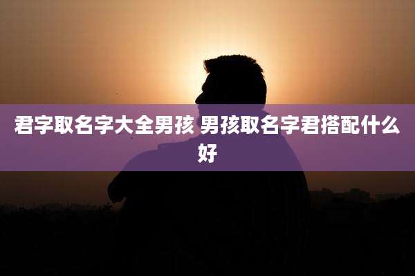 君字取名字大全男孩 男孩取名字君搭配什么好