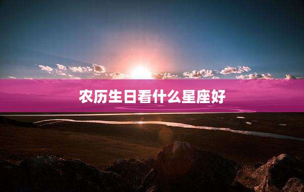 农历生日看什么星座好