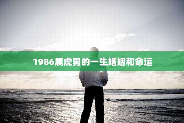 1986属虎男的一生婚姻和命运