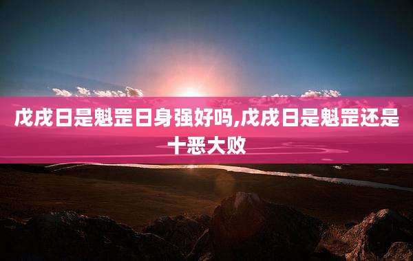 戊戌日是魁罡日身强好吗,戊戌日是魁罡还是十恶大败