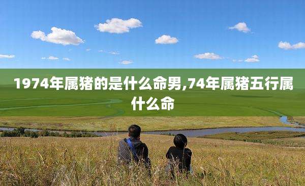 1974年属猪的是什么命男,74年属猪五行属什么命