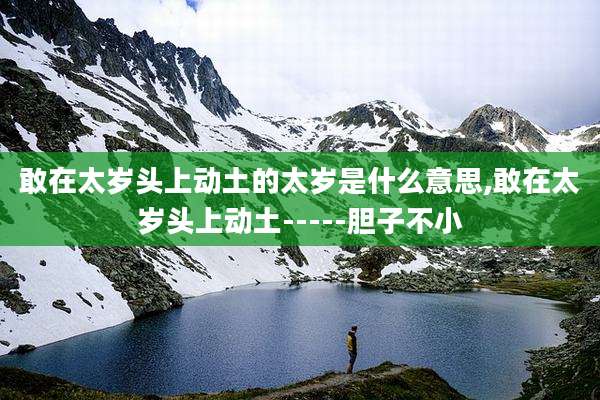 敢在太岁头上动土的太岁是什么意思,敢在太岁头上动土-----胆子不小