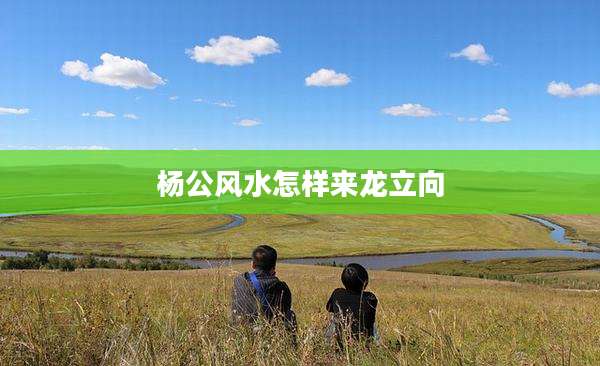 杨公风水怎样来龙立向