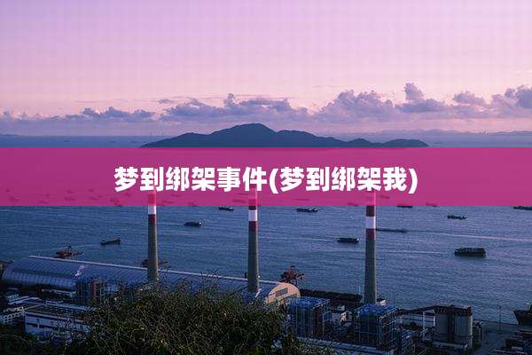 梦到绑架事件(梦到绑架我)