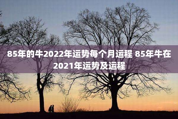 85年的牛2022年运势每个月运程 85年牛在2021年运势及运程
