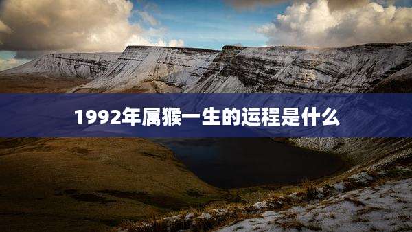 1992年属猴一生的运程是什么