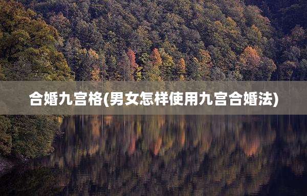 合婚九宫格(男女怎样使用九宫合婚法)
