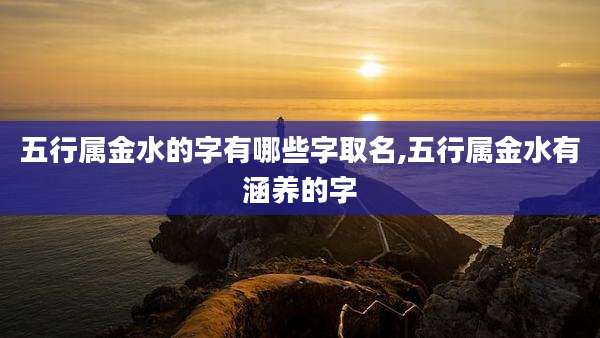 五行属金水的字有哪些字取名,五行属金水有涵养的字