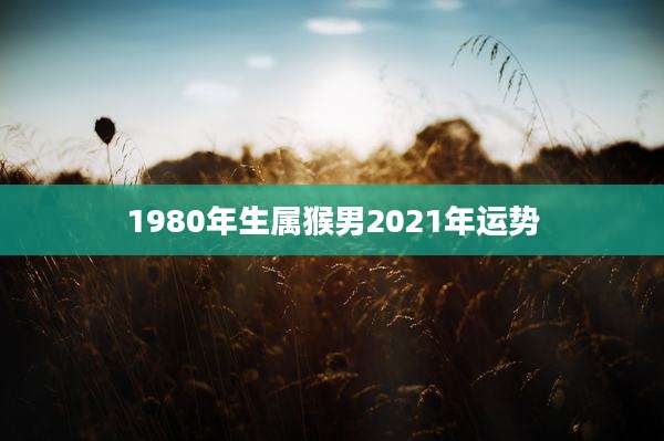 1980年生属猴男2021年运势